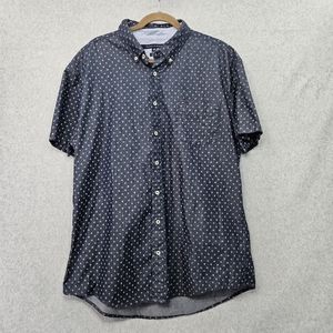 Tommy Hilfiger Custom Fit Coupe Sur‎ Mesure Blue Short Sleeve Pocket Mens XXL